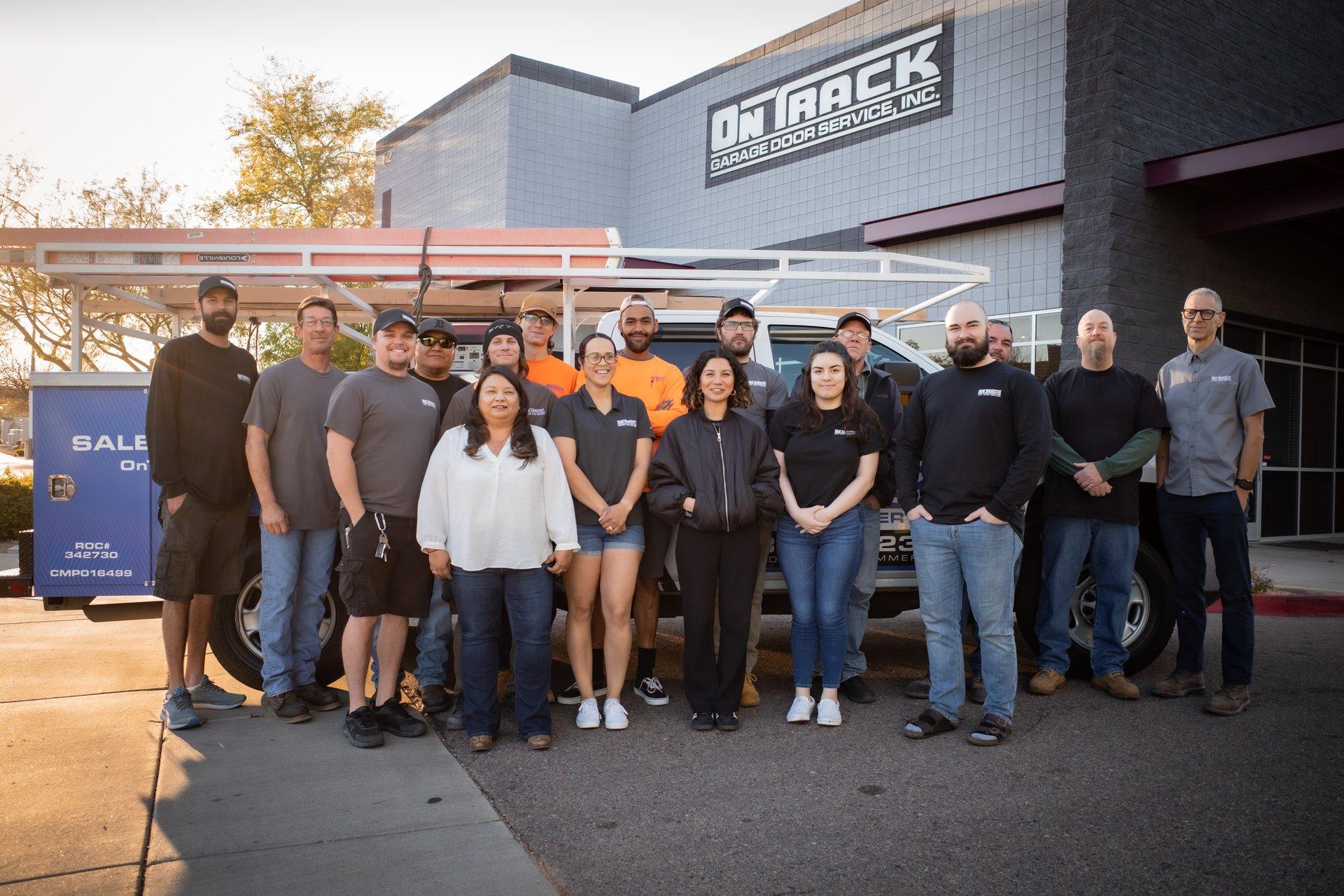 The On Track Garage Door Service team in Mesa, Arizona