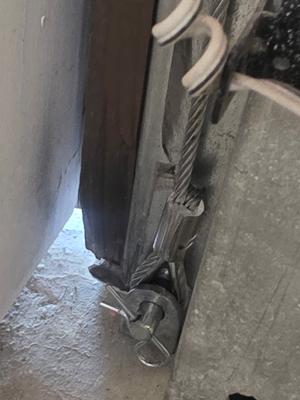 Before — Garage Door Spring & Cable Replacement with Maintenance