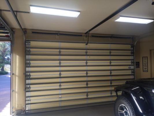 After — Wood Garage Door Trolley Motor Excessive Force Adjustment