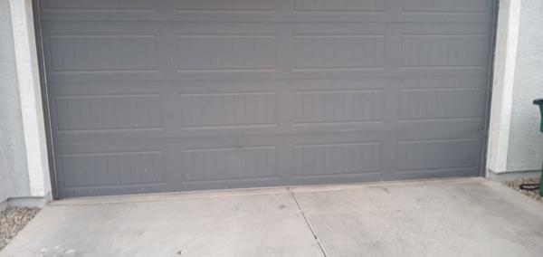 After — Damaged Garage Door Panel Repair
