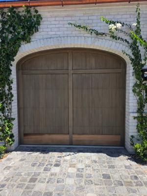 Water Damage Repair on Wood Garage Door Sections