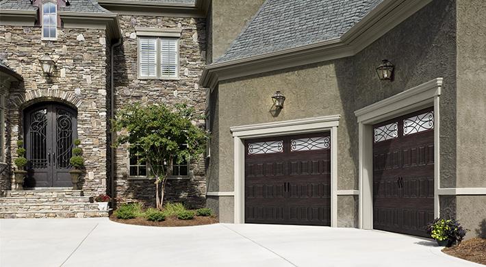 Oak Summit Series — Wood-Grain Steel garage door