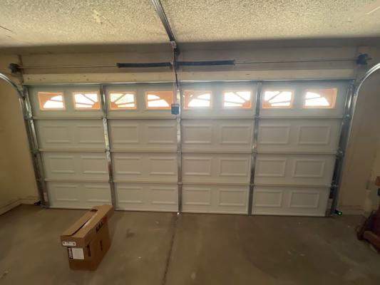 Before — 16x7 Sectional Garage Door & Smart Motor Installation