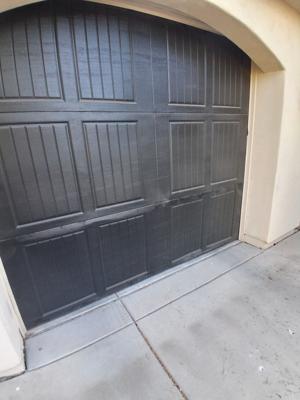 Double Car Garage Door Off Track Repair & Bottom Section Replacement