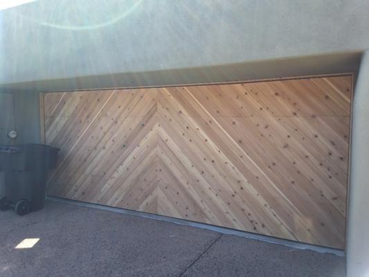 Custom Wood Carriage House Door Installation – 18x7