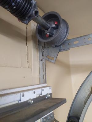 Before — Wood Garage Door Trolley Motor Excessive Force Adjustment